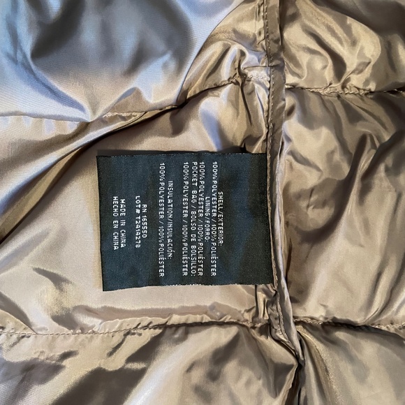 Women's 32 Degrees Hooded Lightweight Bomber Jacket Beige Size L New with Tags - Picture 4 of 8